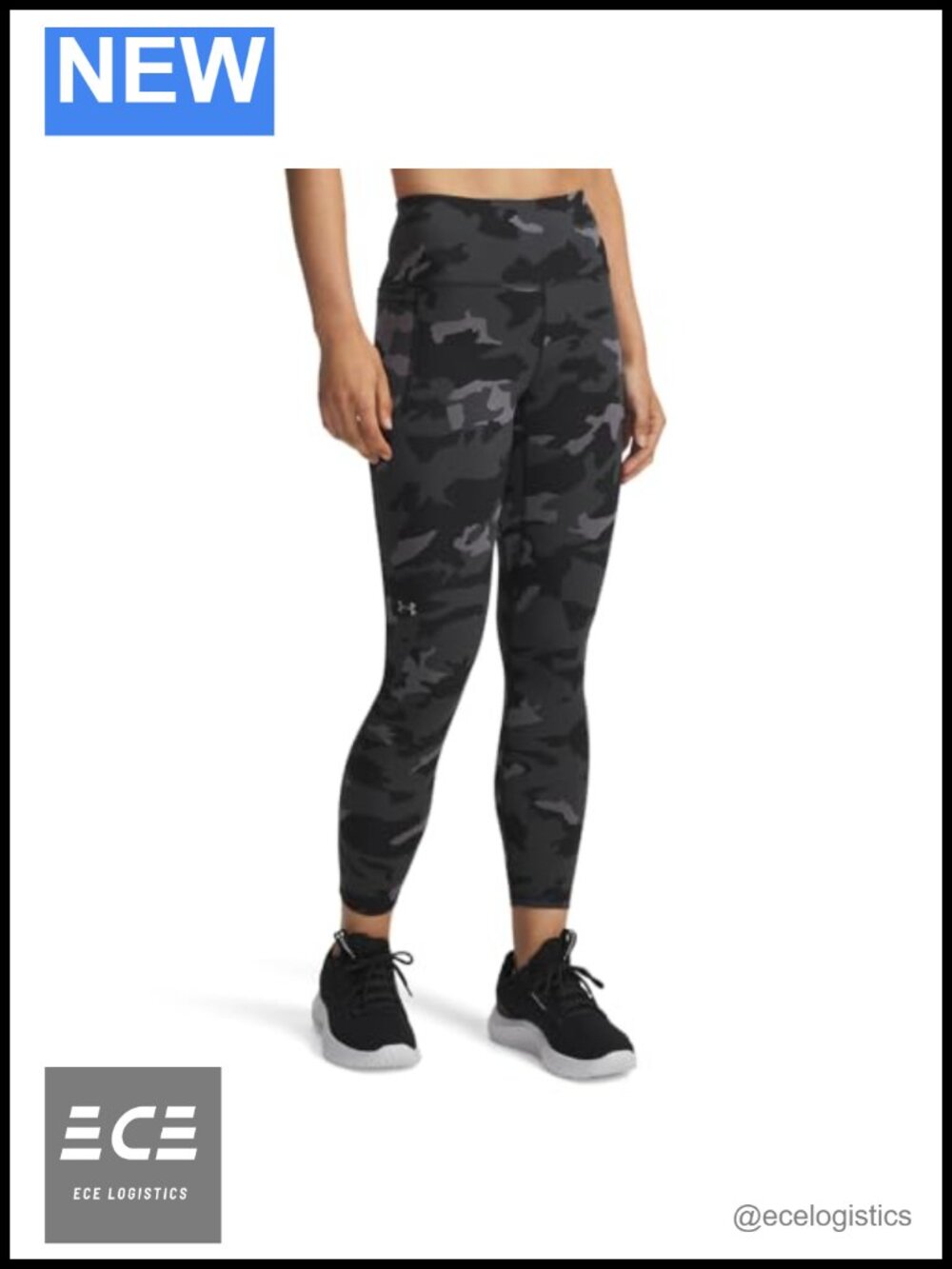 Under Armour Movement Print Ankle Leggings 4-Way Stretch Running Tights